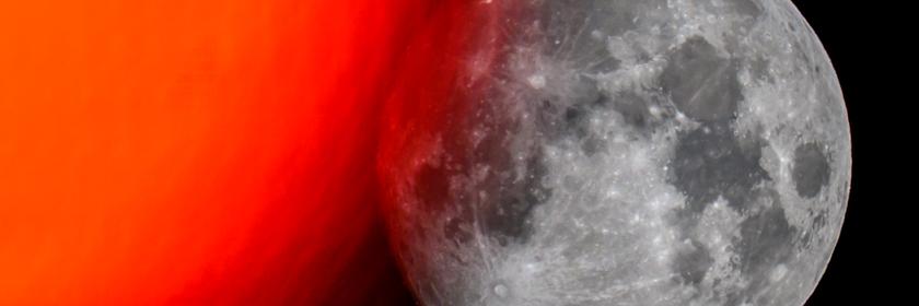 Der Mond am Nachthimmel in Sachsen Anhalt 