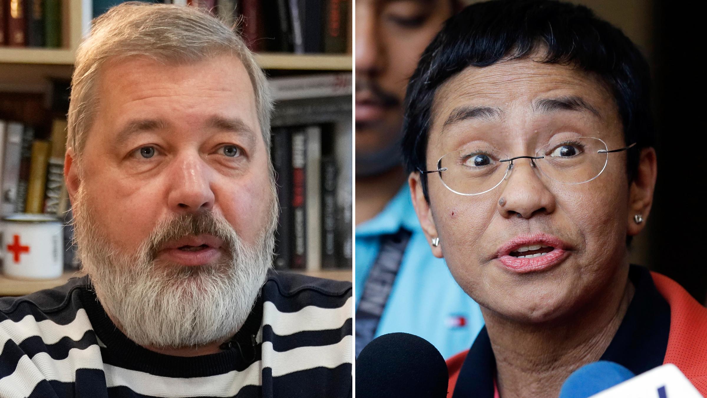 Dmitri Muratow und Maria Ressa