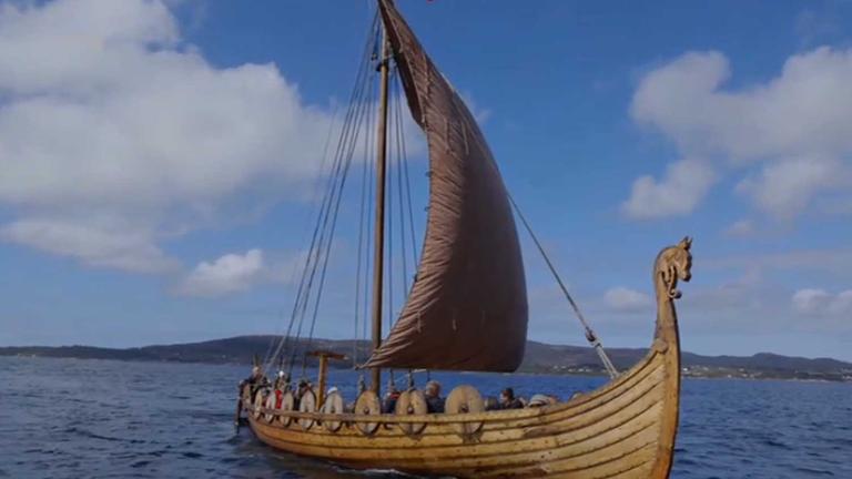 "Die Wikinger: Das Ende der Entdecker": Nachgebautes Wikingerschiff.