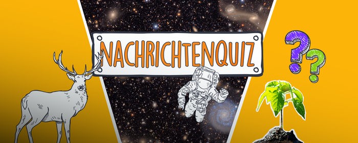 Auf dem Bild sind die Umrisse eines Astronauten und eines Hirsches zu erkennen. Außerdem sieht man einen Keimlingt.