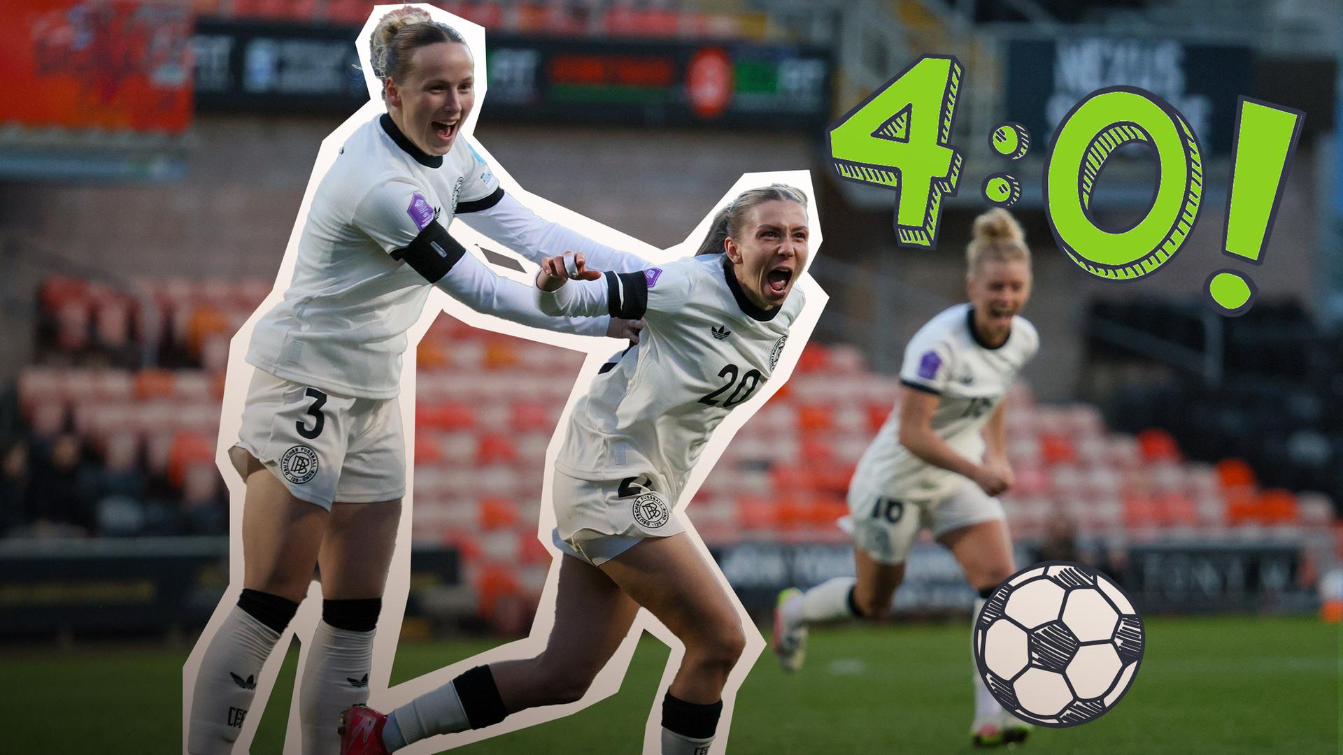 Nach etwas weniger als einer Minute brachte Elisa Senß (rechts) ihr Team in Führung.