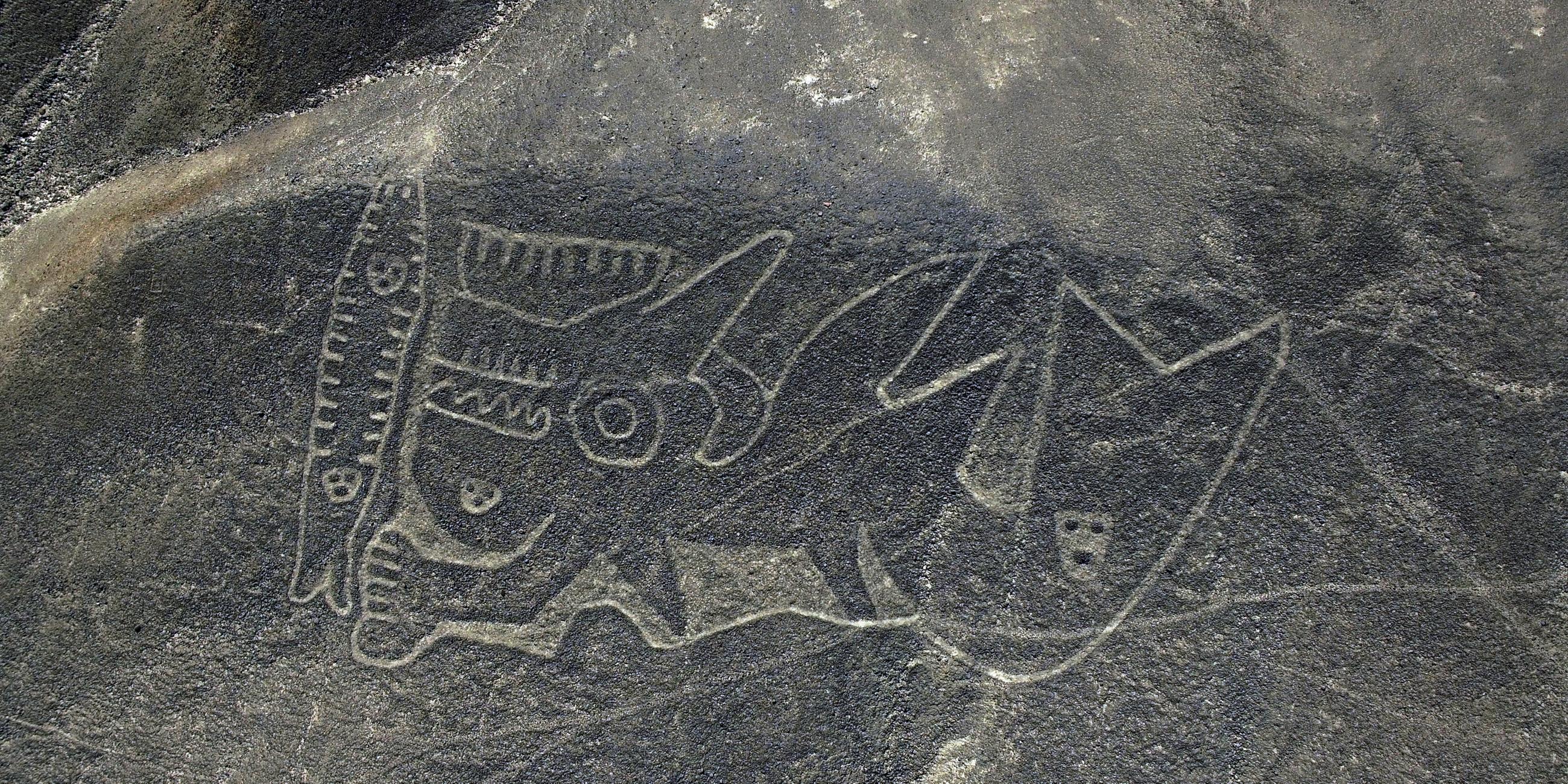Scharrbild in der Wüste Perus