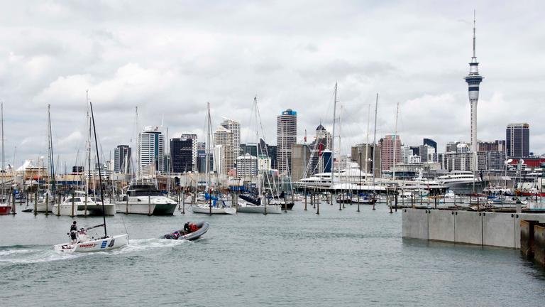Die Skyline von Auckland