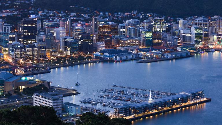 Die Skyline von Wellington