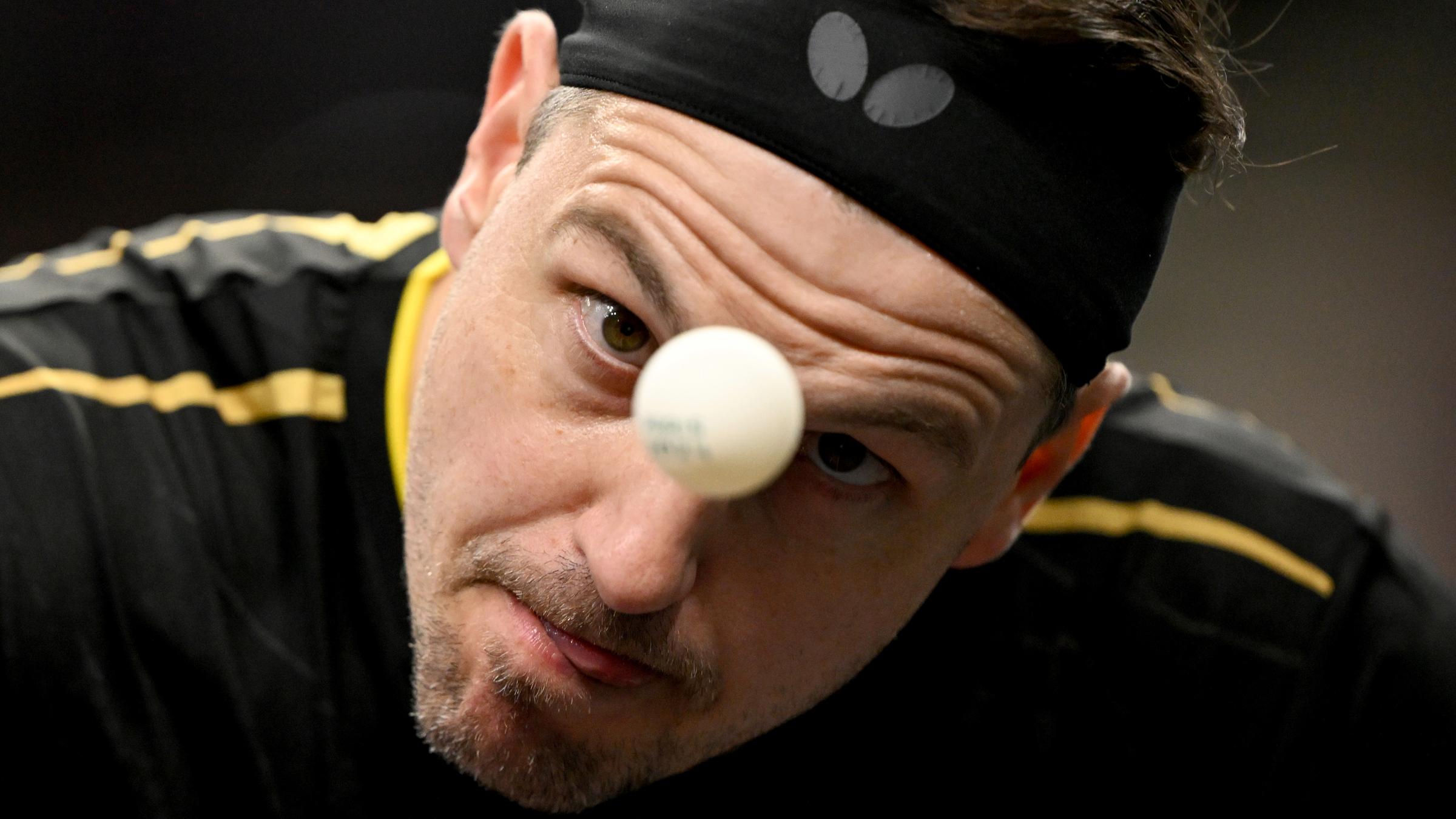 Timo Boll bei einem Tischtennis Spiel