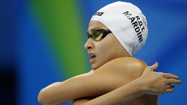 Yusra Mardini nimmt bei den Olympischen Spielen 2016 in Rio teil. Die Schwimmerin floh 2015 aus dem Bürgerkriegsland Syrien nach Europa.