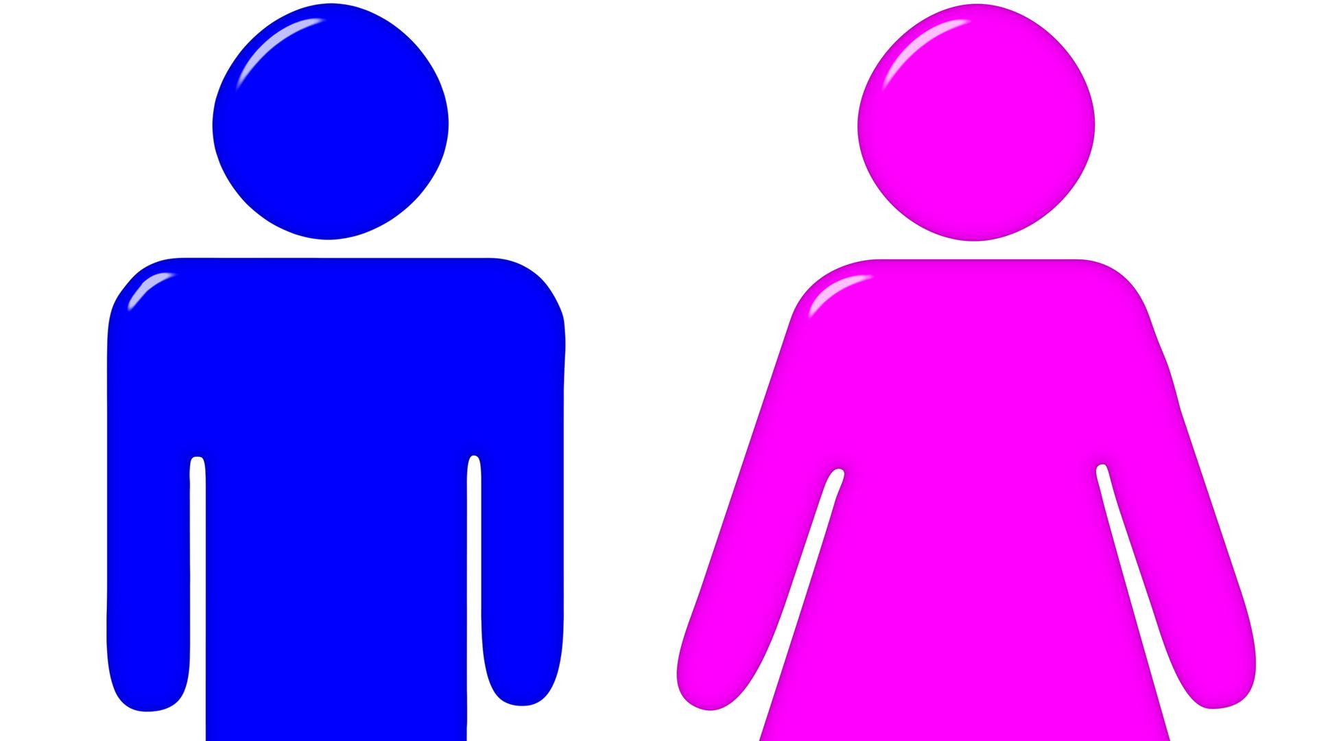 Darstellung männlich weiblich als Figuren