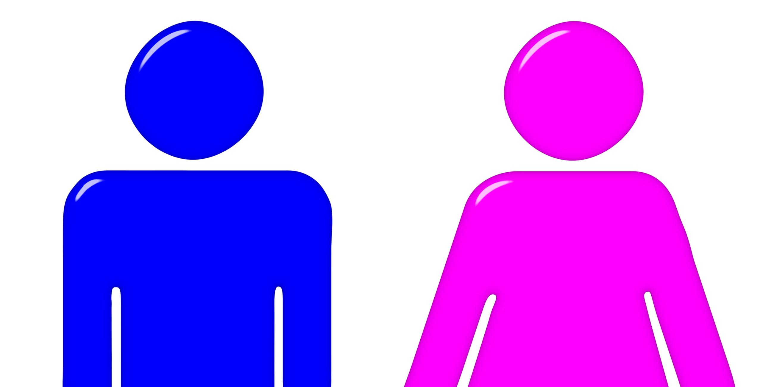 Darstellung männlich weiblich als Figuren