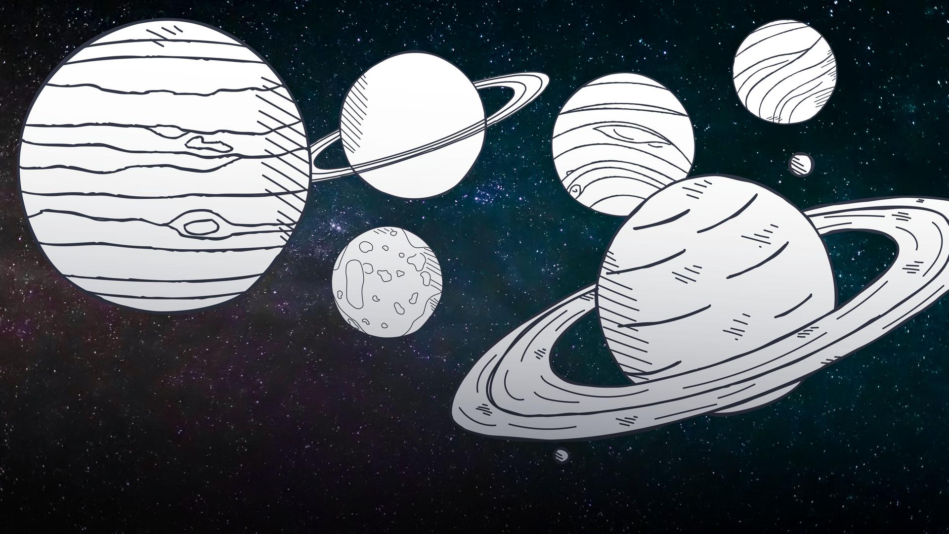 Viele unterschiedliche Planeten