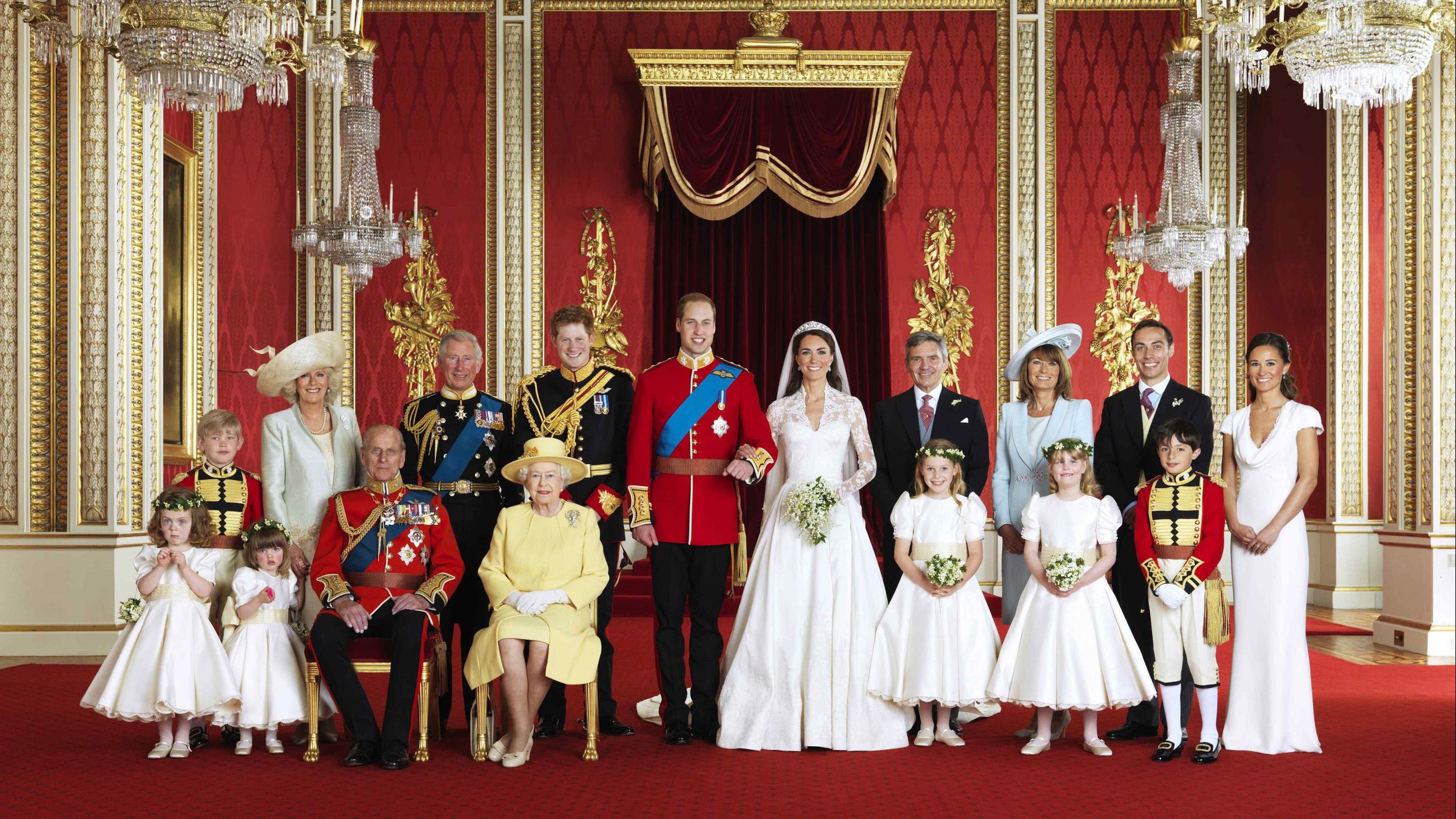 Familienfoto anlässlich der Hochzeit von William und Kate.