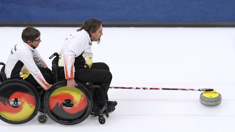 Rollstuhlcurling Melchior und Meissner