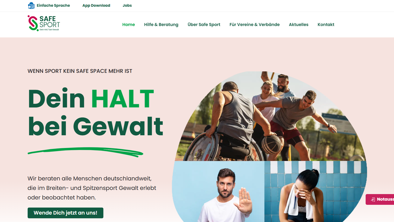 Safe Sport - Hilfe bei Gewalt im Sport