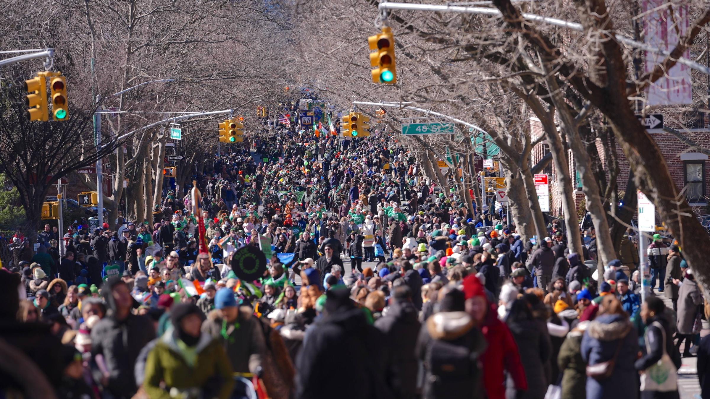 Menschenmenge beim St. Patrick's Day in New York