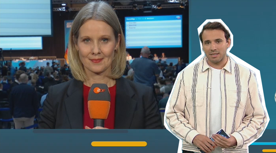 ZDF-Reporterin Nicole Diekmann und logo!-Moderator Sherif 
