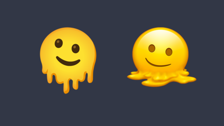 Emoji schmilzt weg