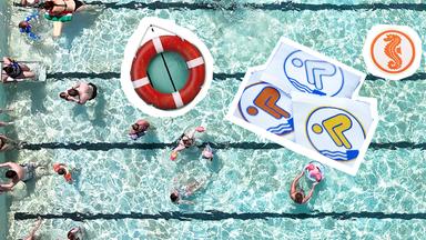 Schwimmbad und Schwimmabzeichen