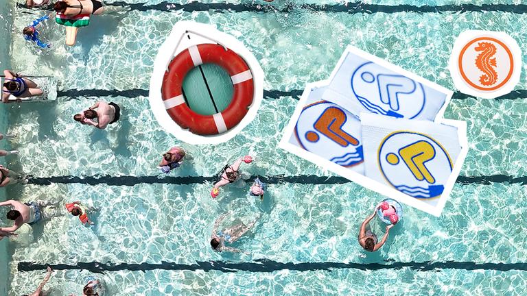 Schwimmbad und Schwimmabzeichen