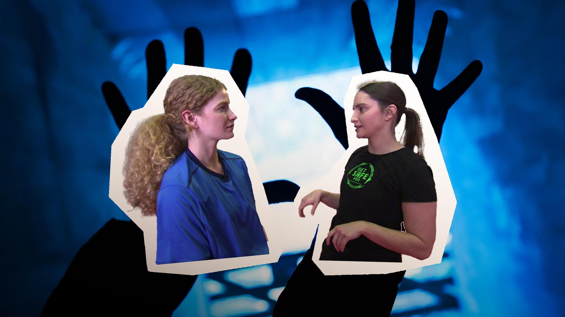 Lara lernt Selbstverteidigung