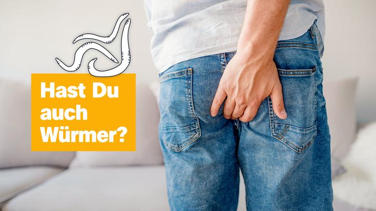 Jemand kratzt sich am Hintern