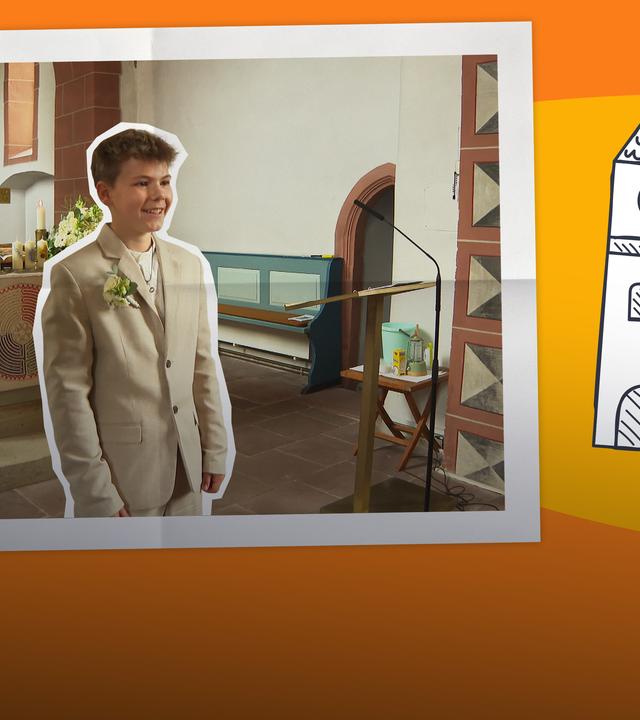 Louis bei der Konfirmation