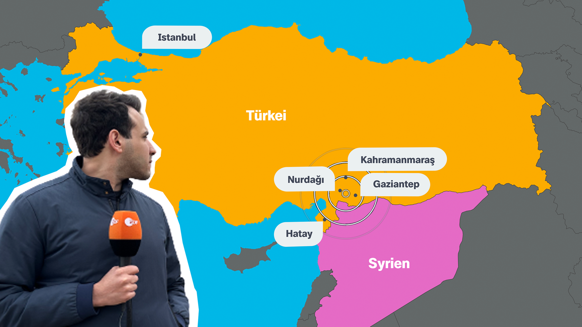 Karte Sherifs Reise in die Türkei