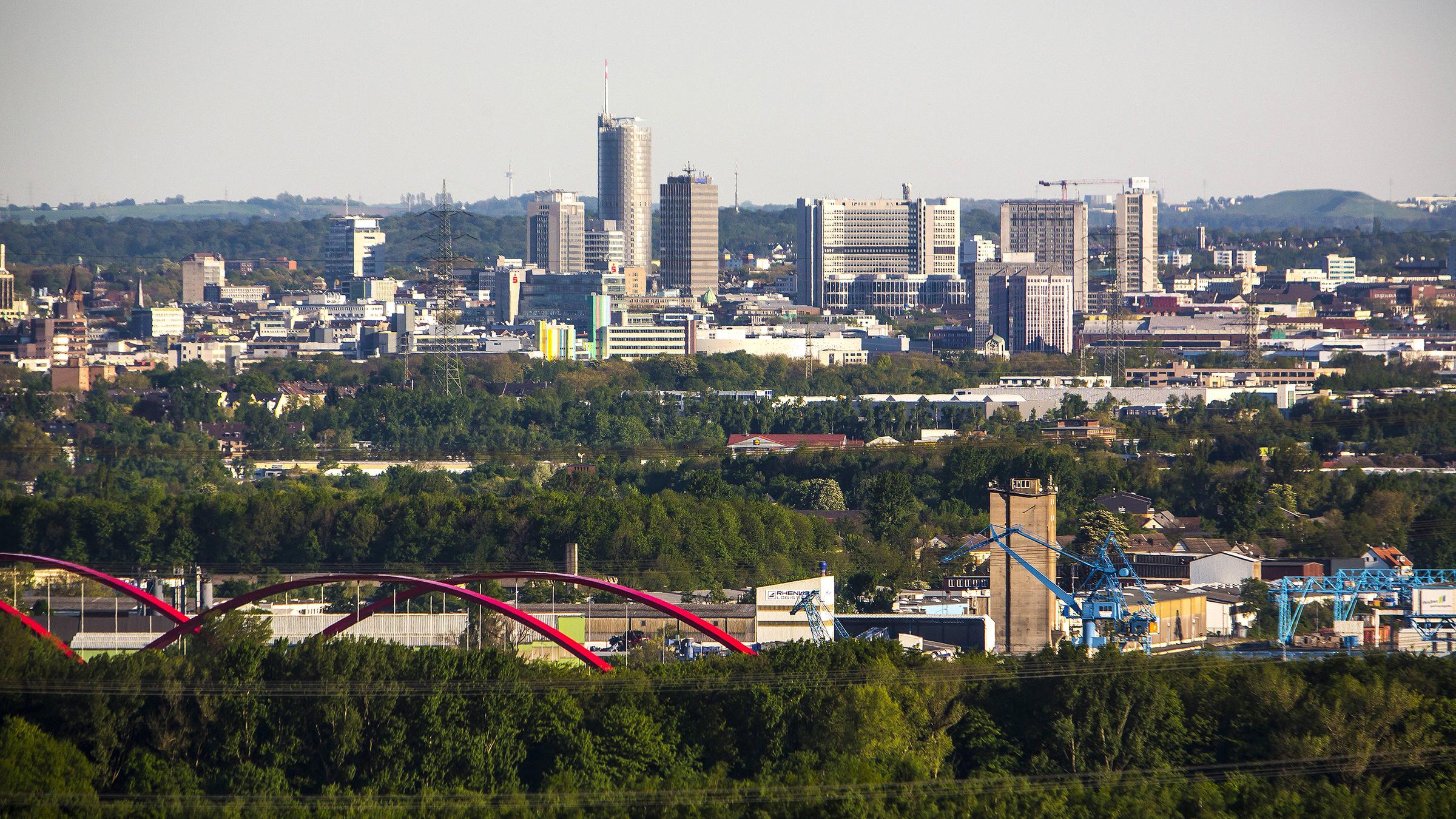 Skyline der Innenstadt von Essen