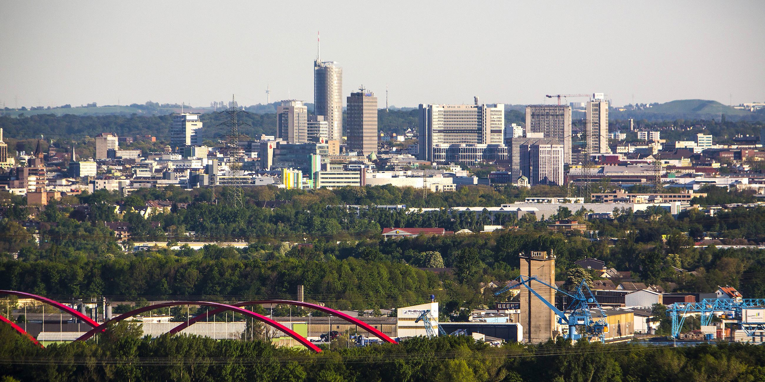 Skyline der Innenstadt von Essen