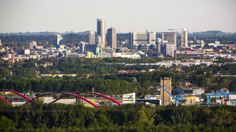 Skyline der Innenstadt von Essen
