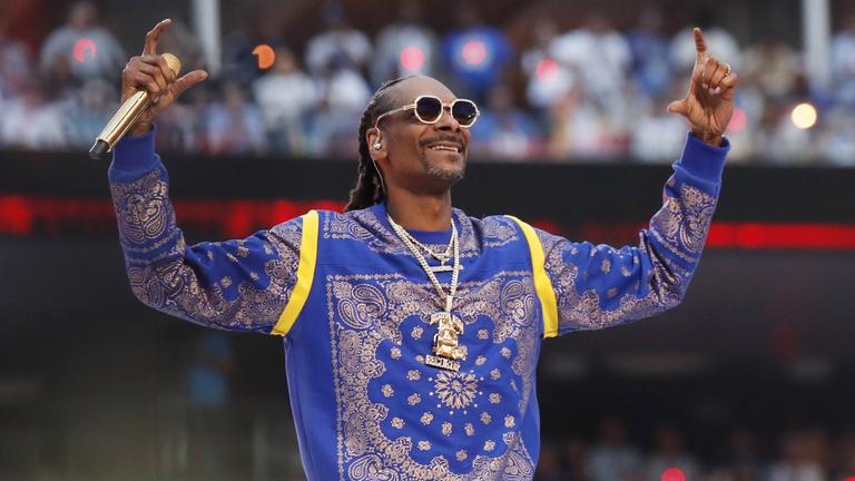 Rapper Snoop Dogg bei der Super Bowl 2022