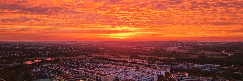 Morgenhimmel über Frankfurt
