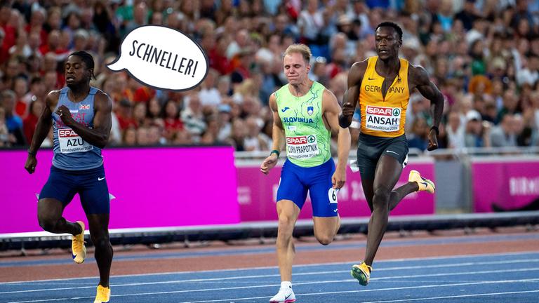 Personen, die sprinten.