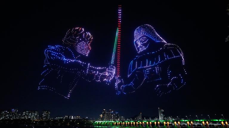 Star Wars Tag in Seoul mit Drohnenshow