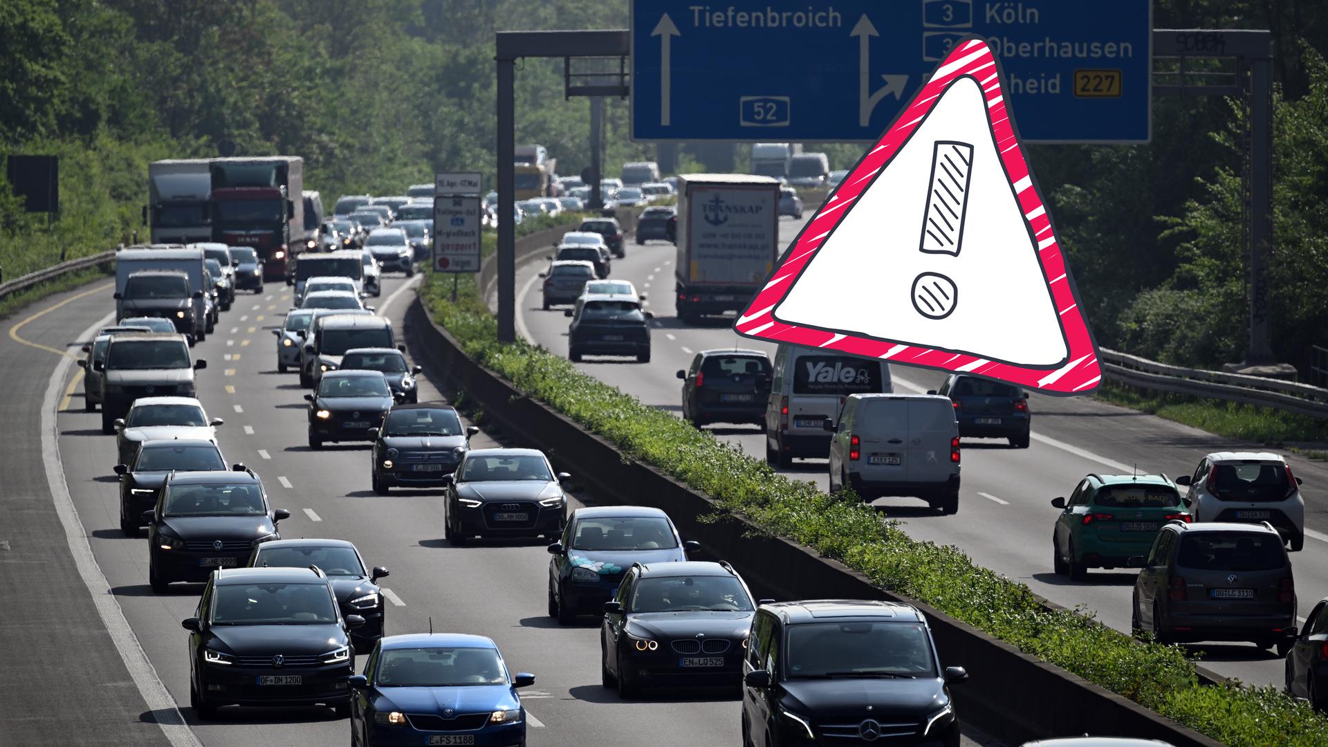 Ein Stau auf der Autobahn