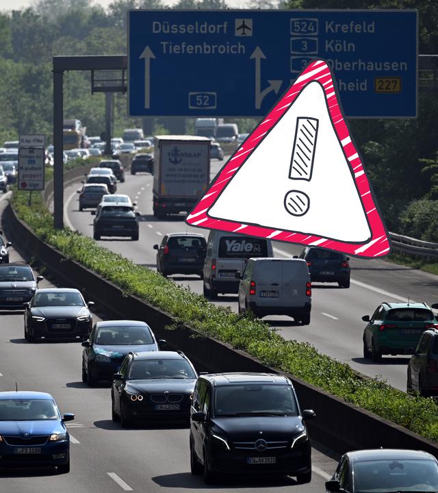 Ein Stau auf der Autobahn