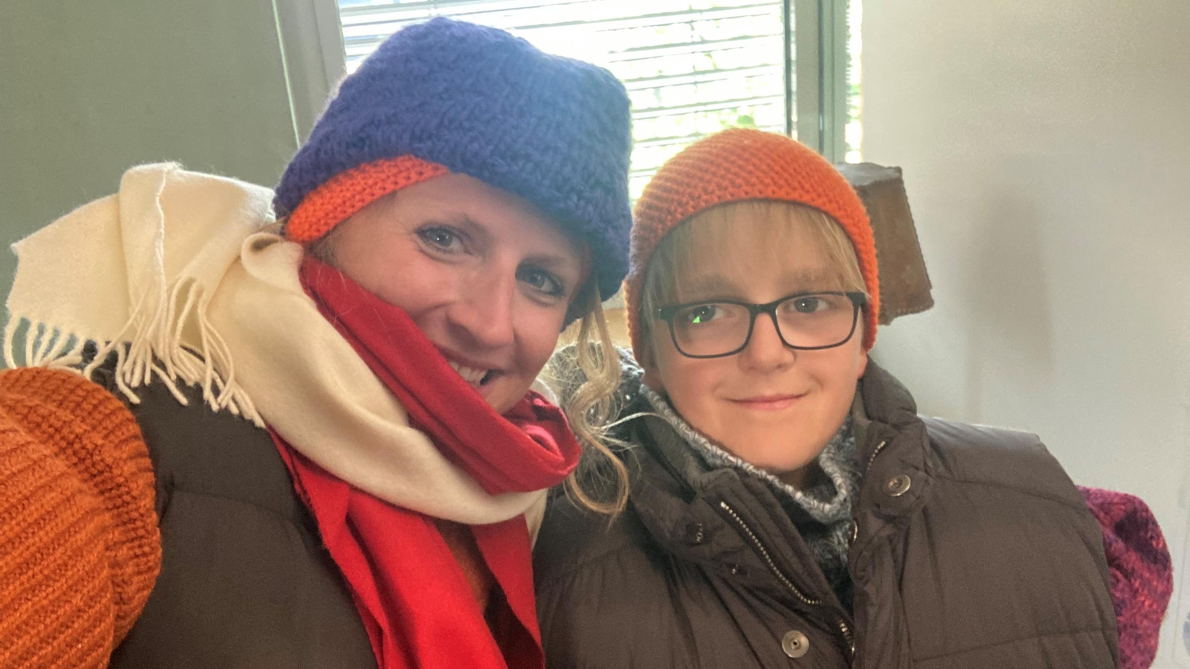 Selfie von Stefanie Arndt und Kinderreporter Philipp