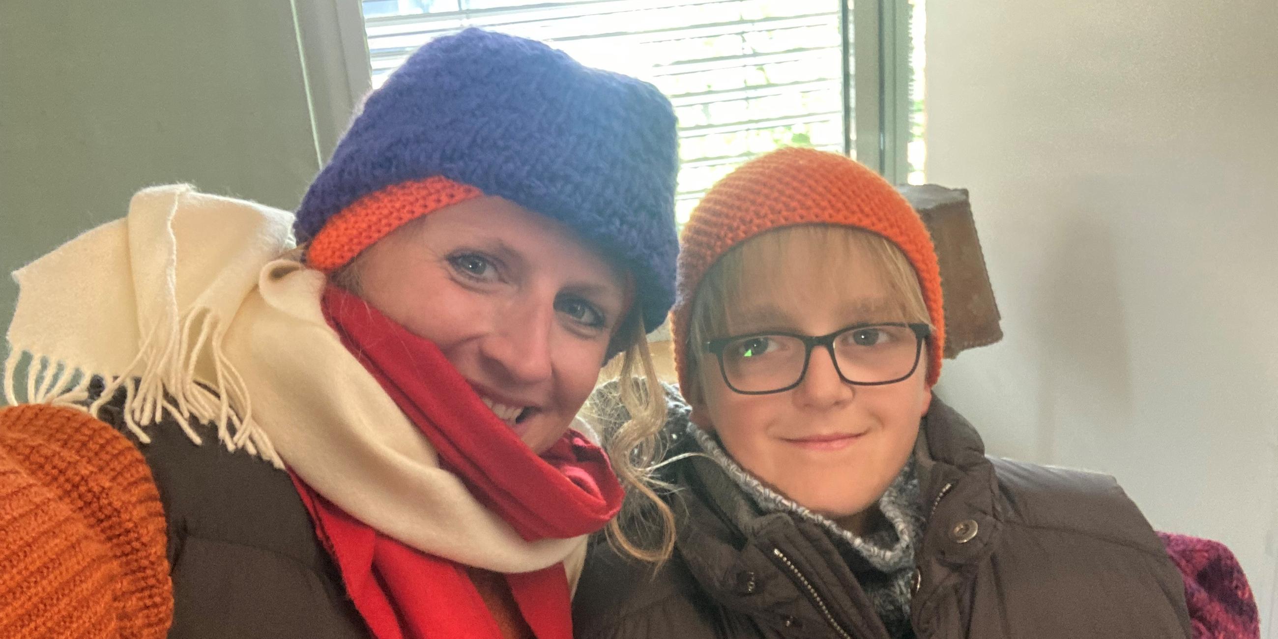 Selfie von Stefanie Arndt und Kinderreporter Philipp
