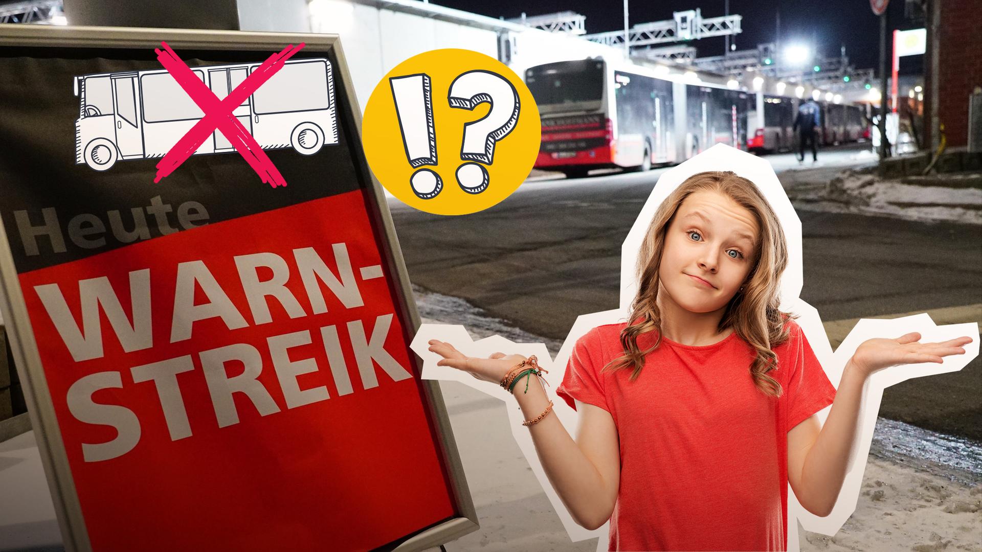 Ein Warnstreik sorgt für Stillstand: Viele Busse und Bahnen fahren heute nicht.