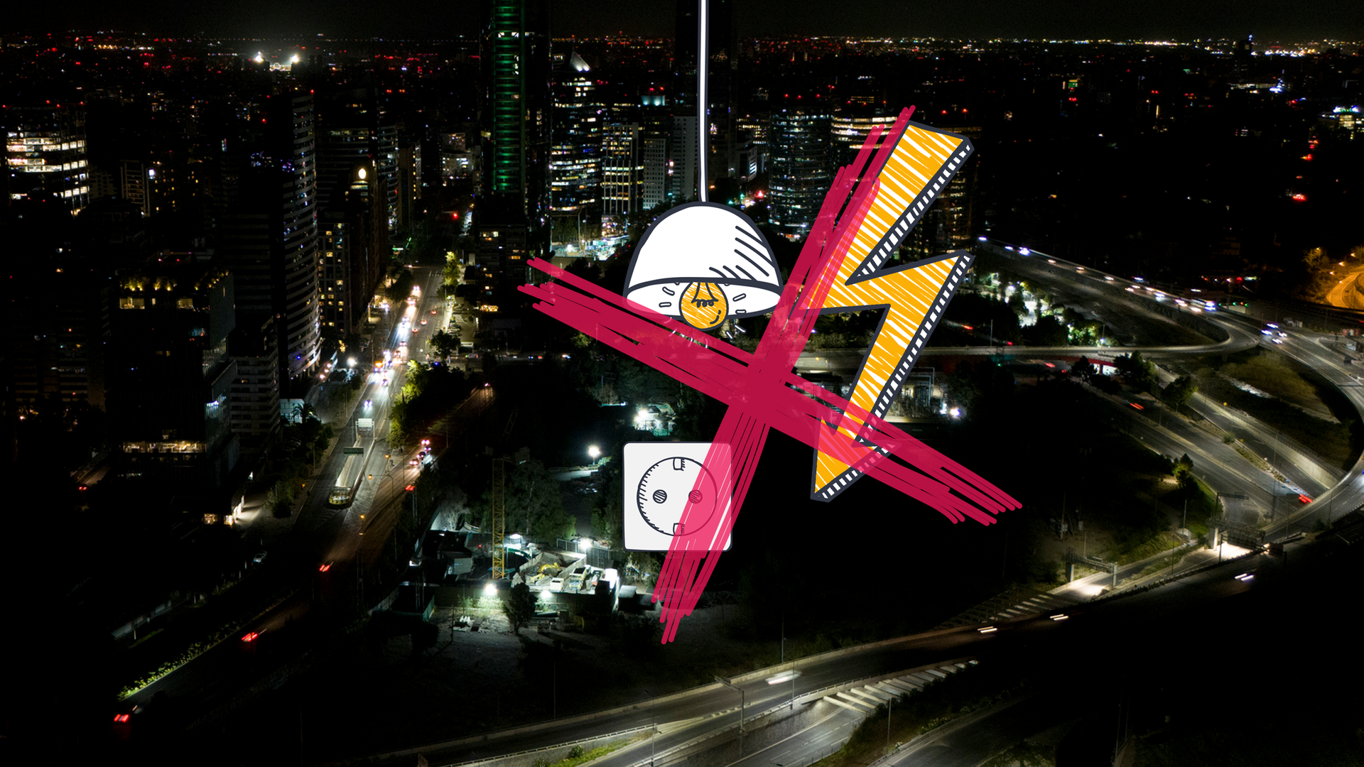 Eine Stadt, in der es ziemlich dunkel ist