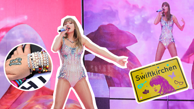 Taylor Swift auf der Eras Tour auf der Bühne