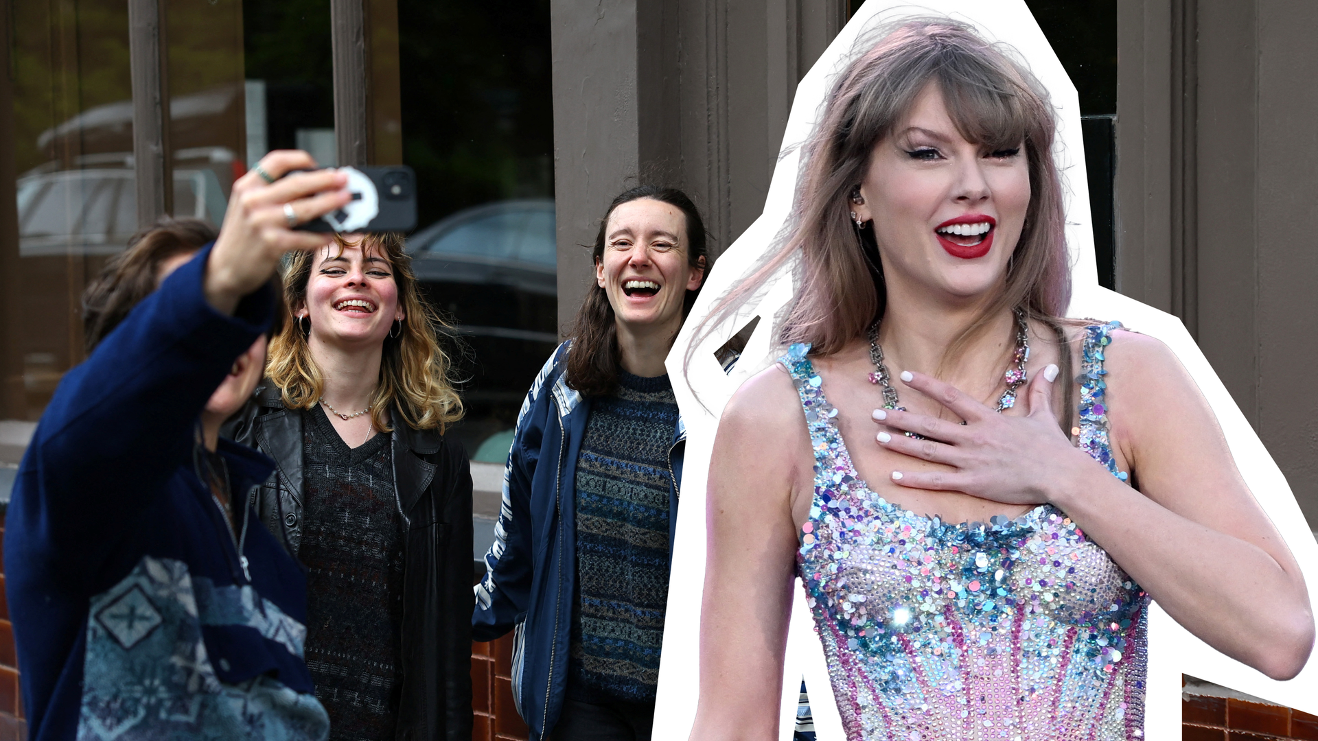 Swift-Fans vor Londoner Kneipe