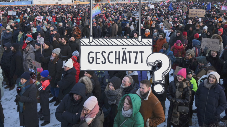 Teilnehmerzahlen von Demos - Grafik