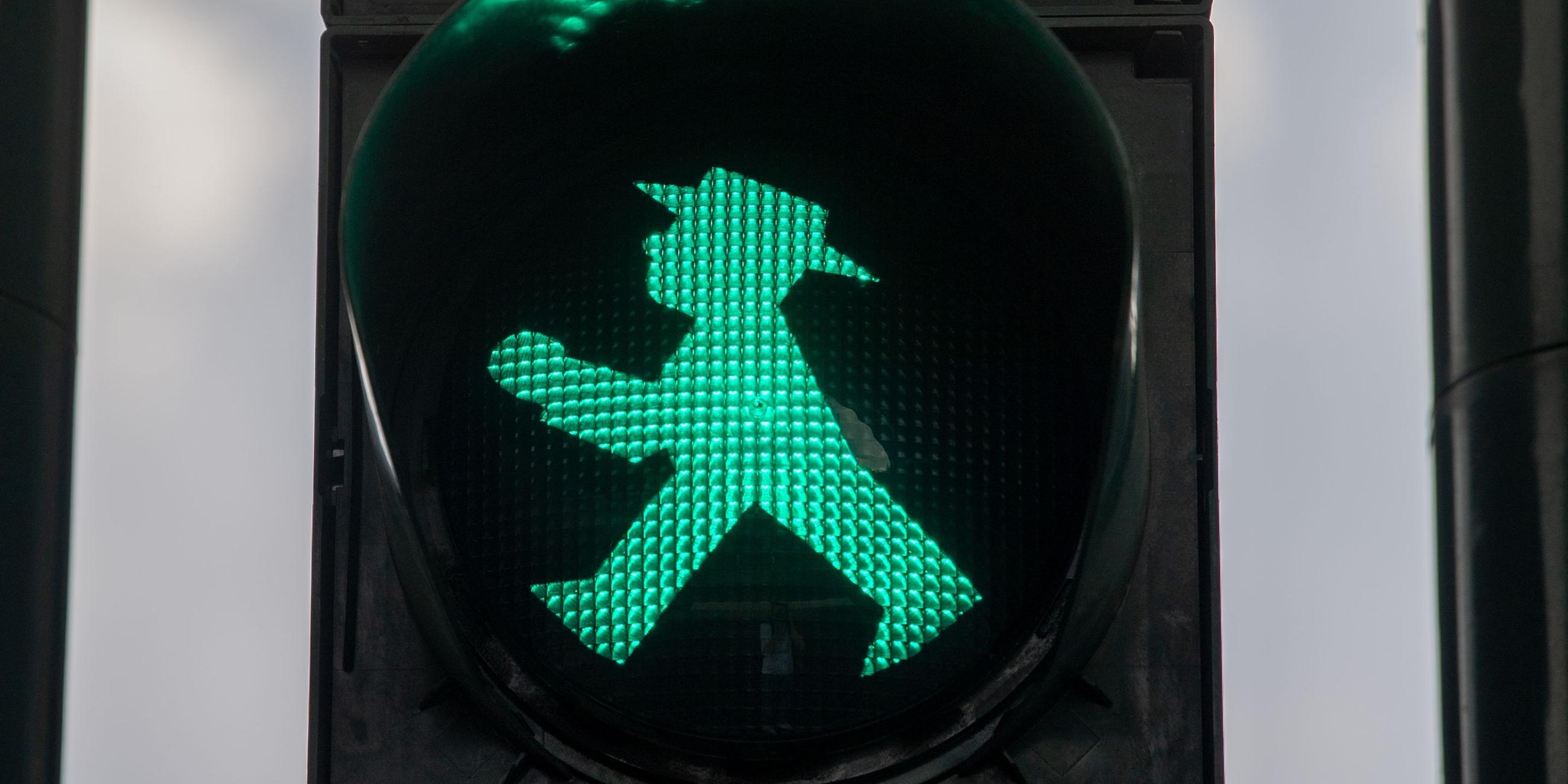 Grünes Ost-Ampelmännchen