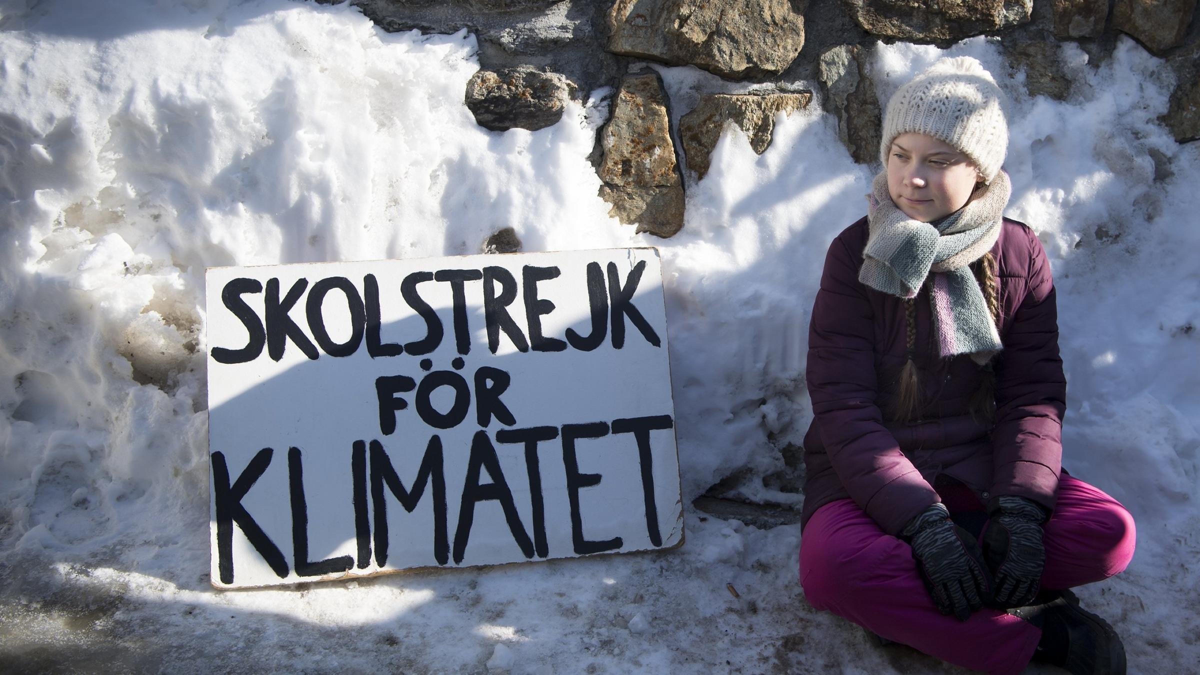 Klimaaktivistin Greta Thunberg in Davos.