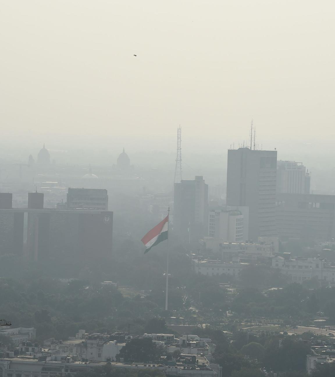 Smog liegt in Neu Delhi in der Luft.