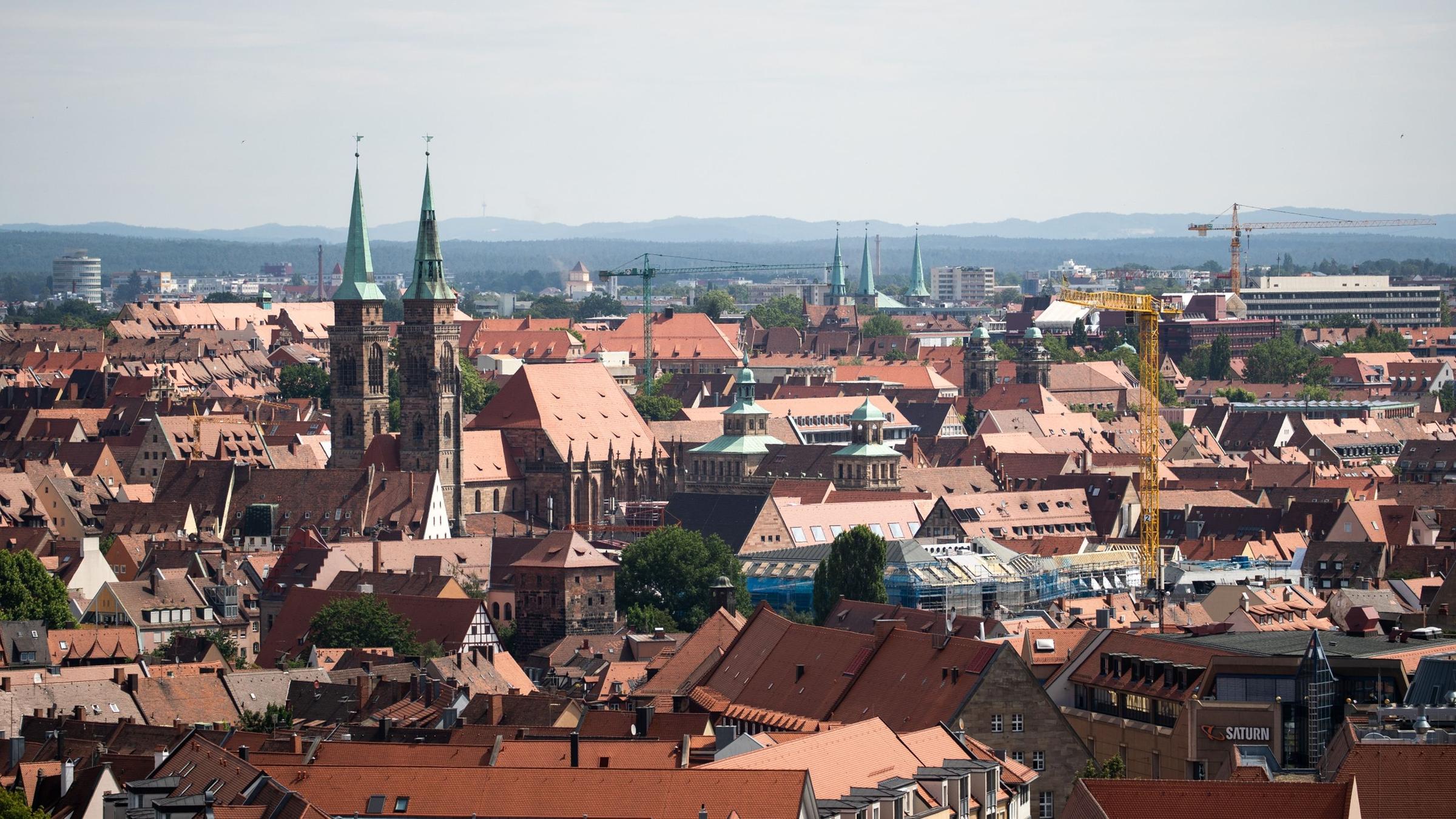Stadtansicht von Nürnberg. Archivbild