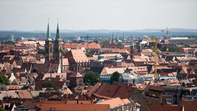 Stadtansicht von Nürnberg. Archivbild