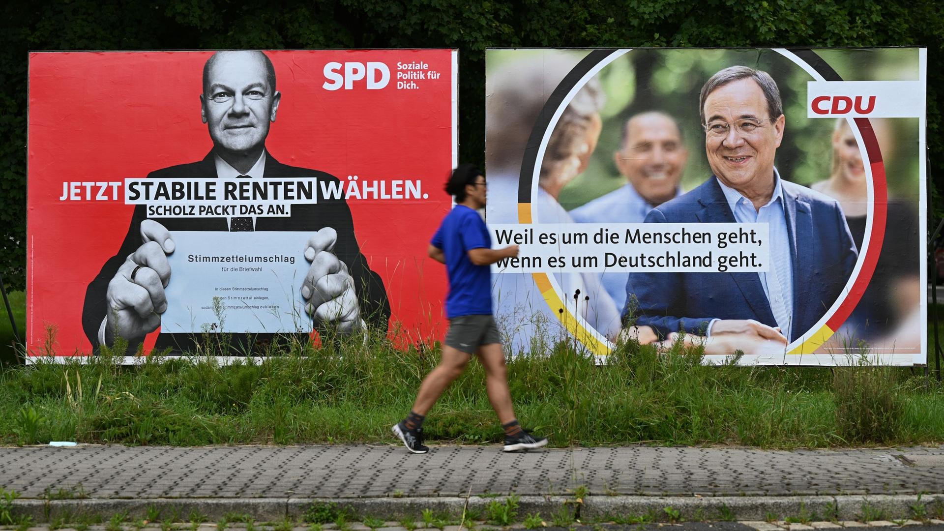 Wahlplakate für die Bundestagswahl.