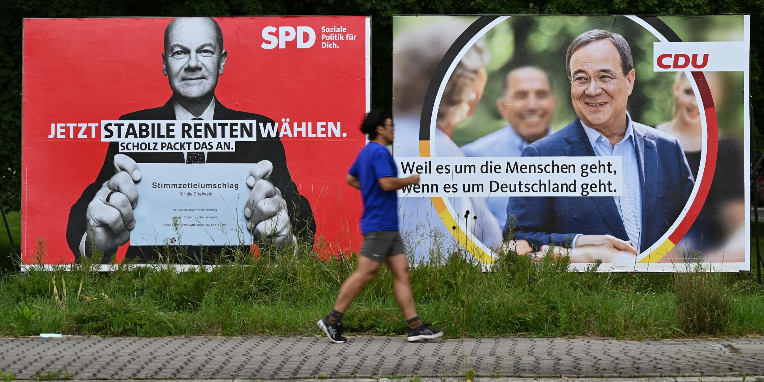 Wahlplakate für die Bundestagswahl.