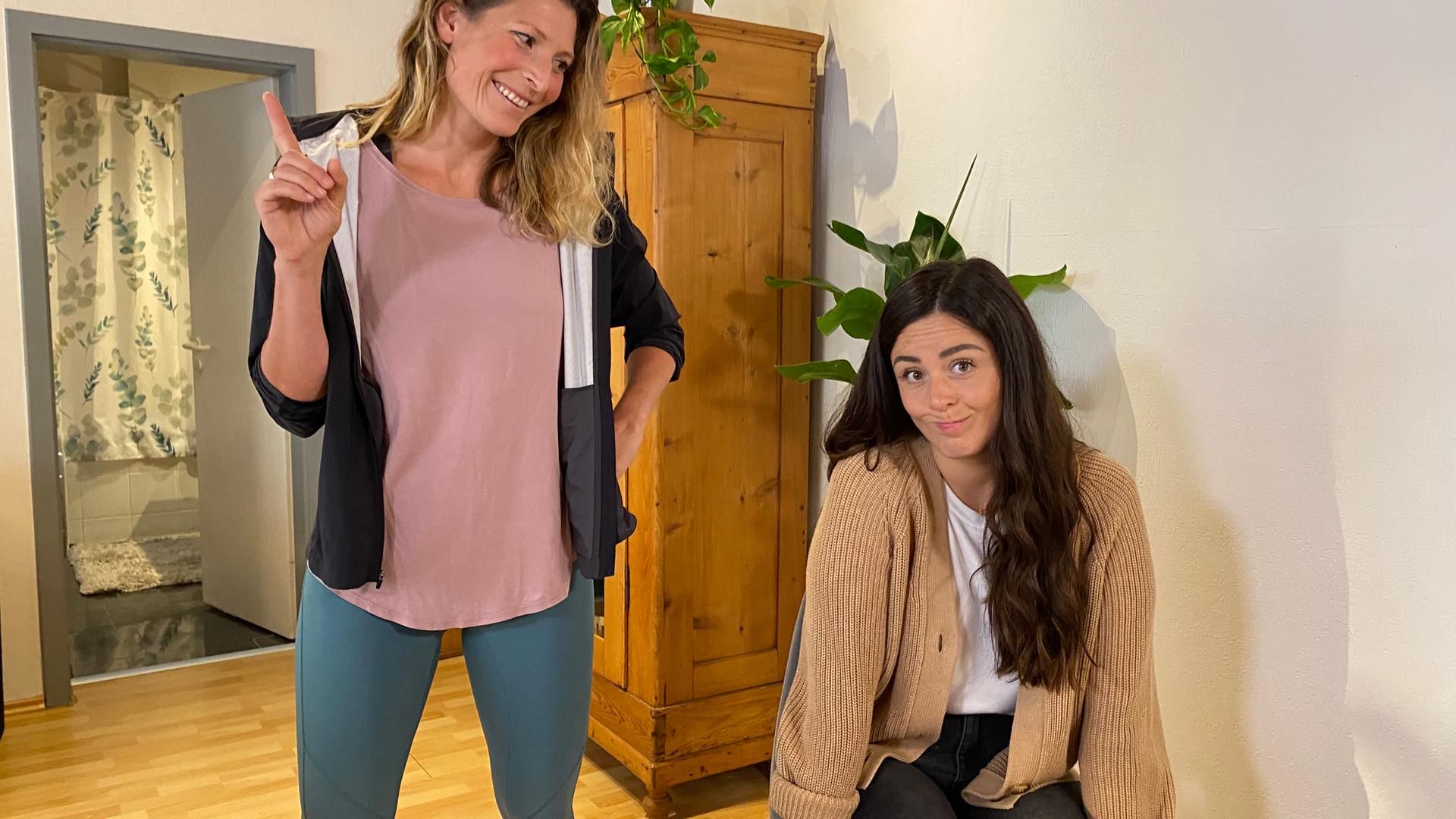 Teresa und Personaltrainerin Nina Heinl