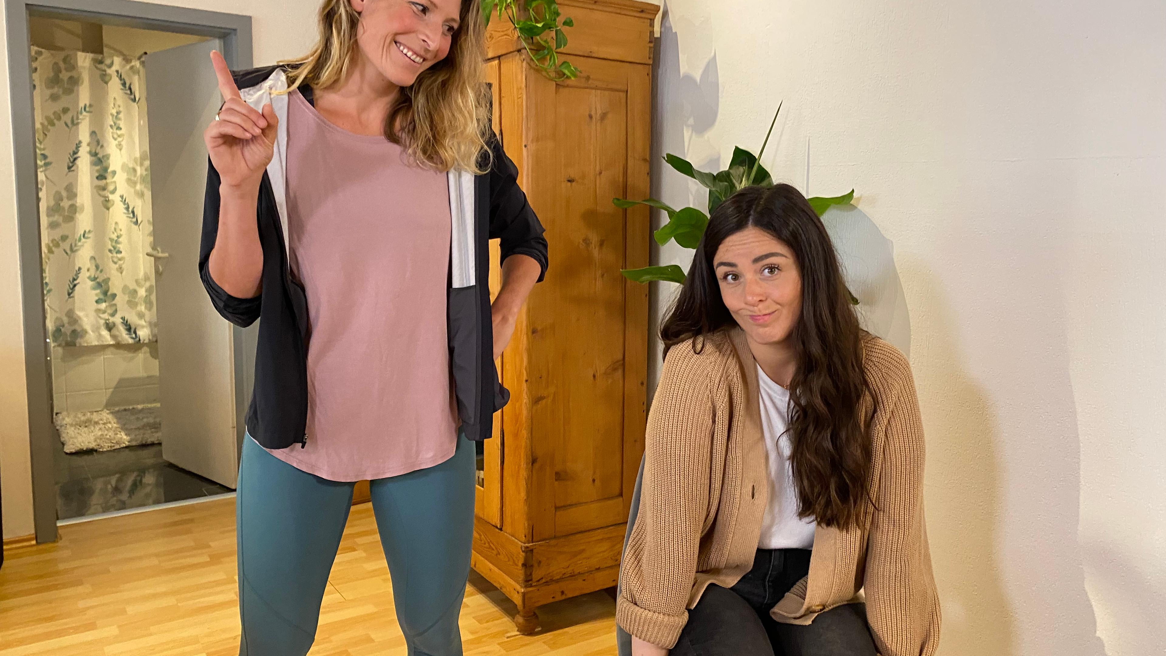 Teresa und Personaltrainerin Nina Heinl